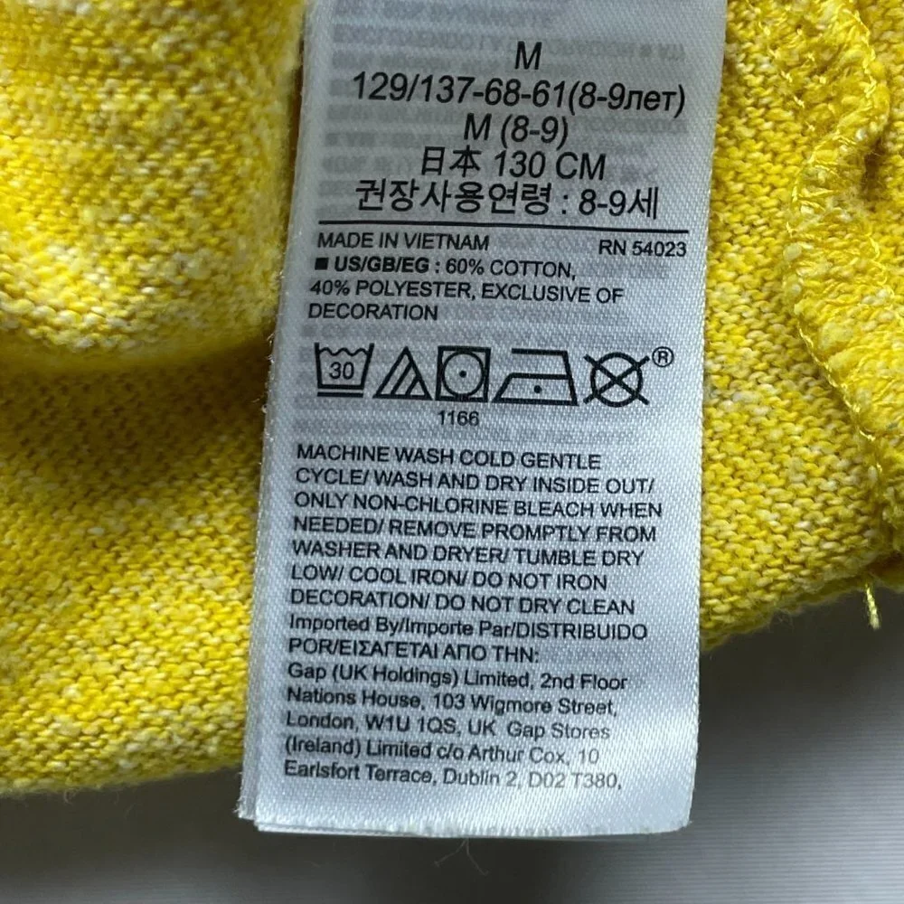 Gap Kids Boys Yellow Long sleeve shirt Medium (8-9)